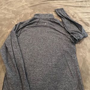 LuLu Lemon Quarter Zip - size Large- black/gray Heather